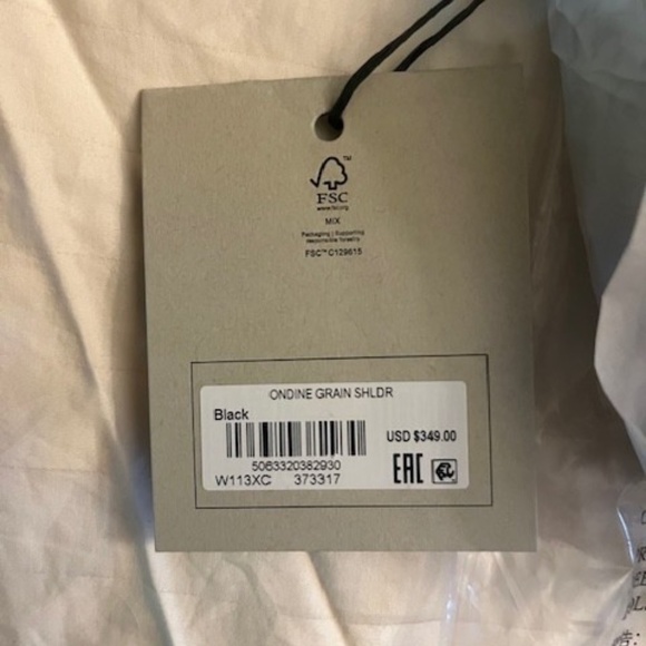 NWT Black All Saints Ondine Grain Leather Shoulder Bag - Picture 3 of 6